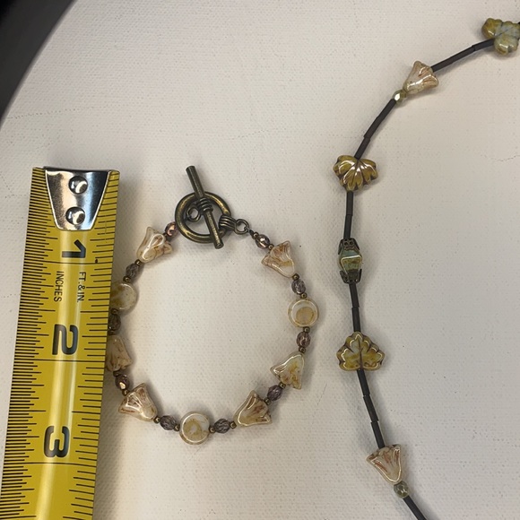 Handmade leaf Necklace and bracelet set - Picture 5 of 9